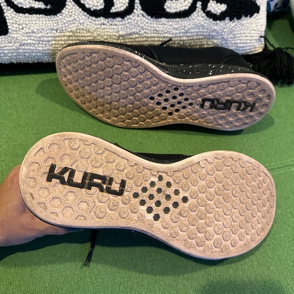 KURU Women's Black Sneakers 9M Lilac Black Plantar Fasciitis footwear - Picture 7 of 7